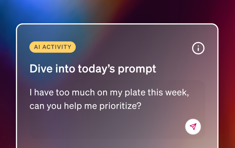 in app screen showing ai prompt
