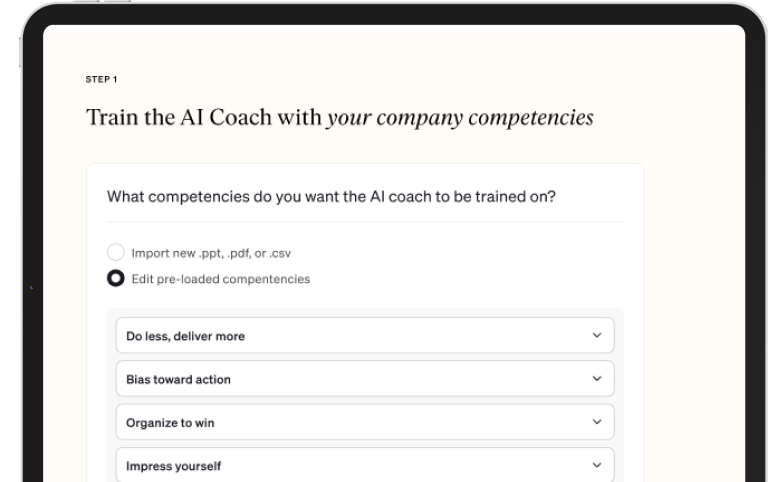 ipad showing betterup contextual training
