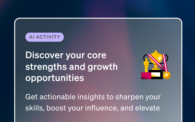 AI activity with actionable insights in app