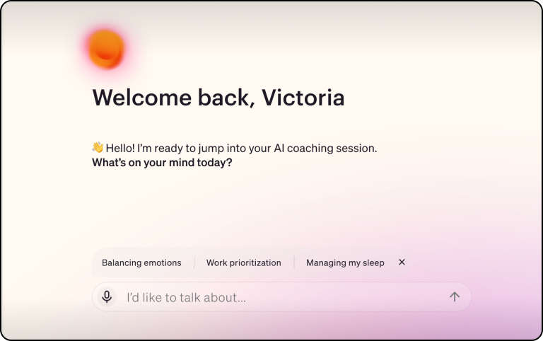 betterup A.I. welcome screen